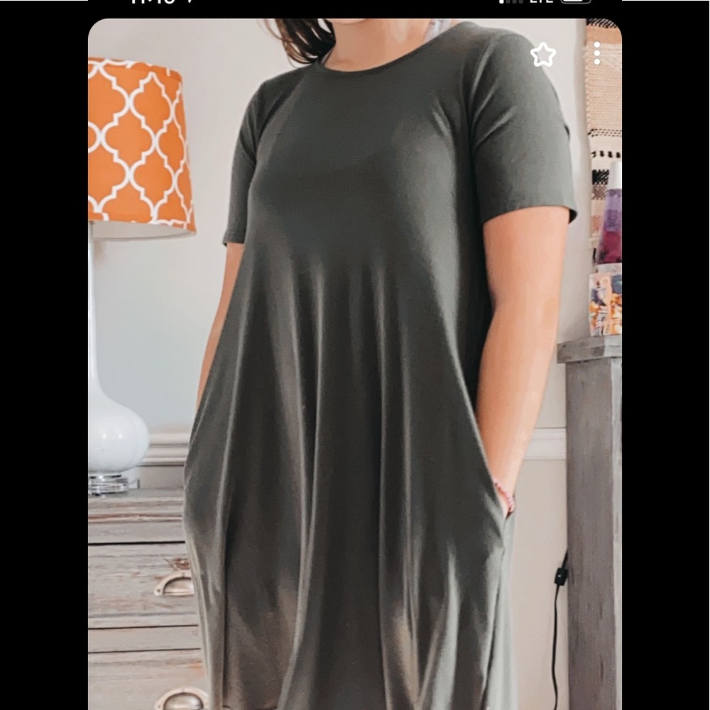 A Green flow dress